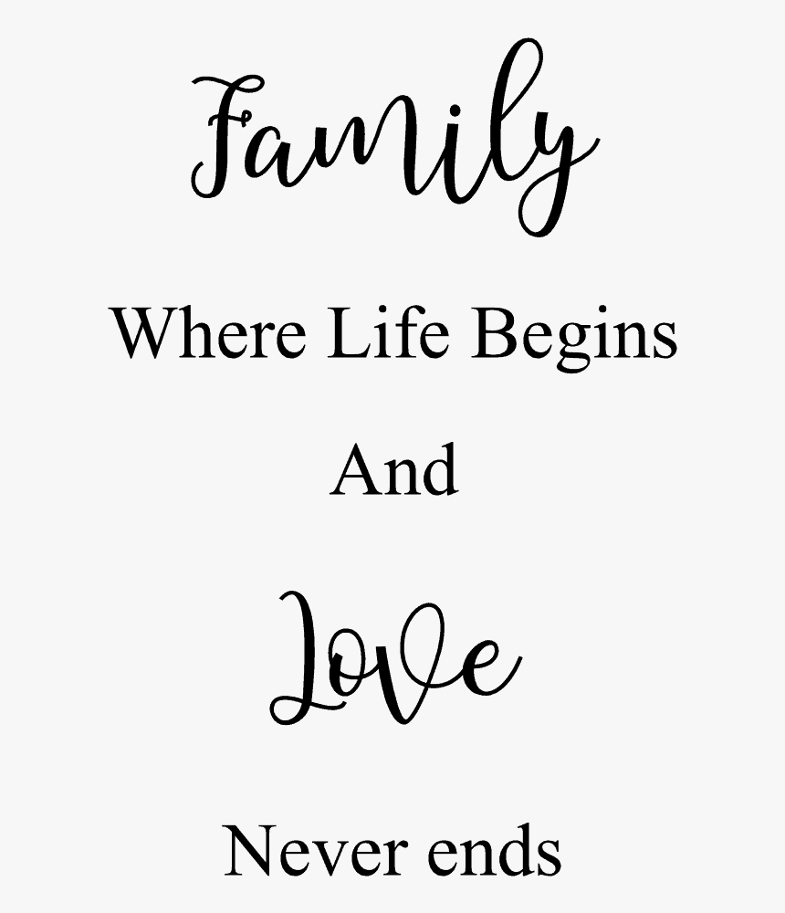 Family Where Life Begins And Love Never Ends - Beautiful People, HD Png Download, Free Download