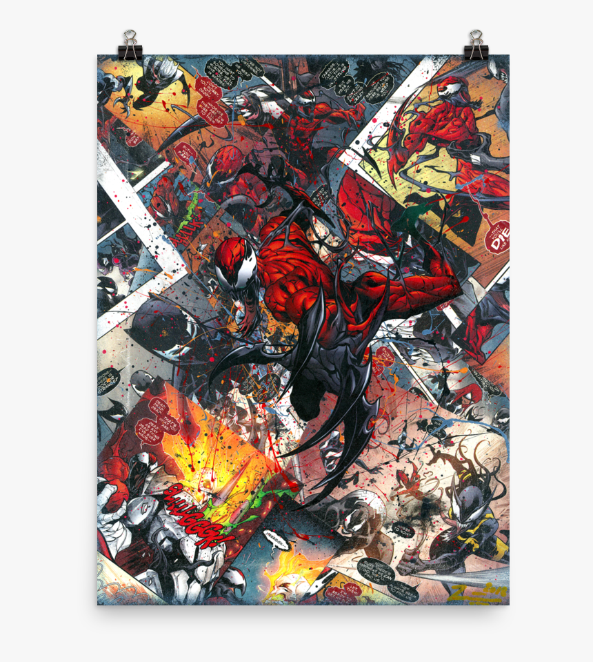 Carnage Canvas Collage Reproduction Print - Carnage Comic Art, HD Png Download, Free Download