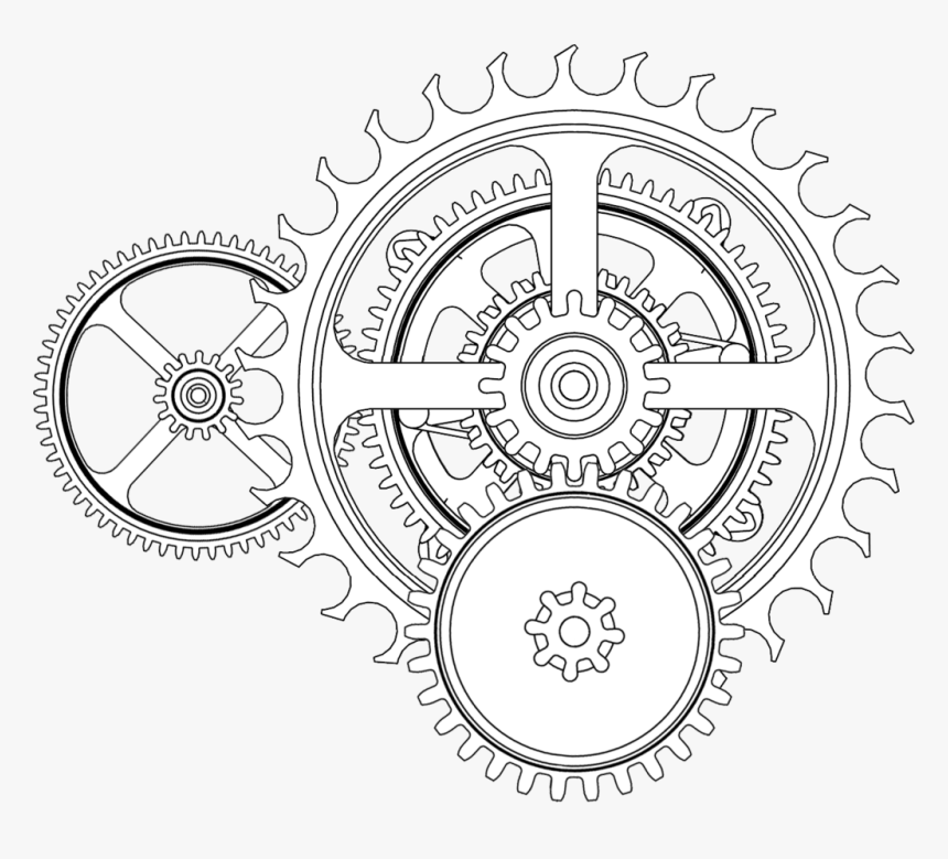 Cog Drawing Steampunk Frames Illustrations Hd Images - Gear Drawing, HD Png Download, Free Download