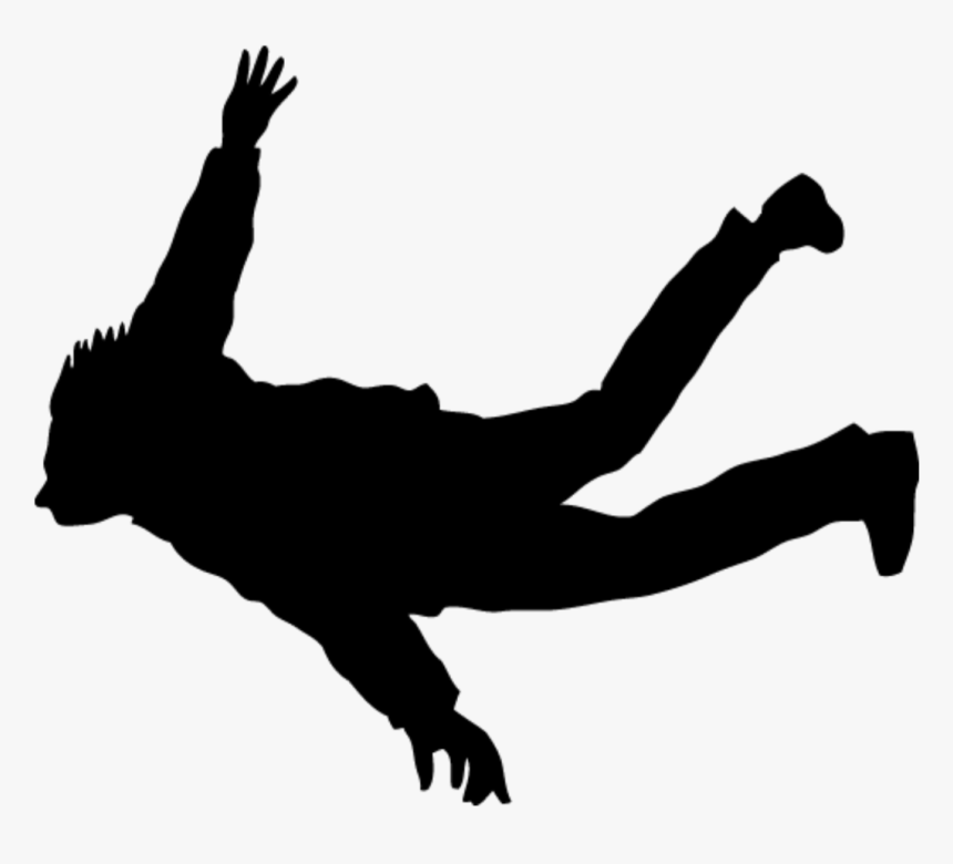 Transparent Man Jumping Png - Man Falling Silhouette Png, Png Download, Free Download