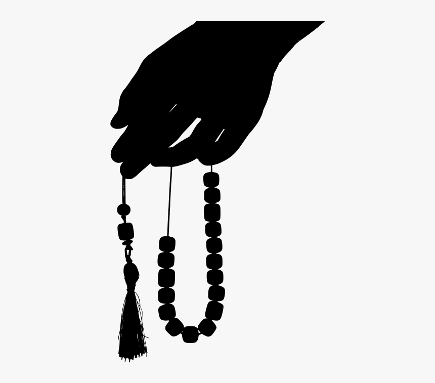 Worry Beads Prayer Beads Silhouette - Muslim Praying Hands Png, Transparent Png, Free Download