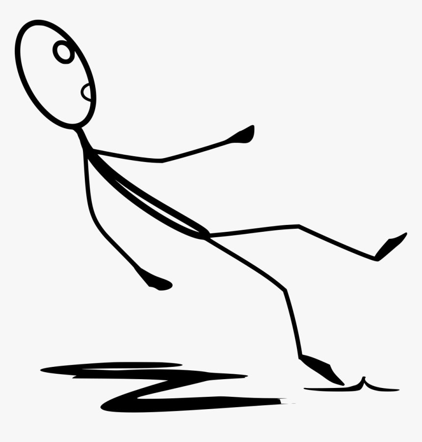 Clip Art Falling Stick Figure - Stick Figure Falling Down, HD Png Download, Free Download