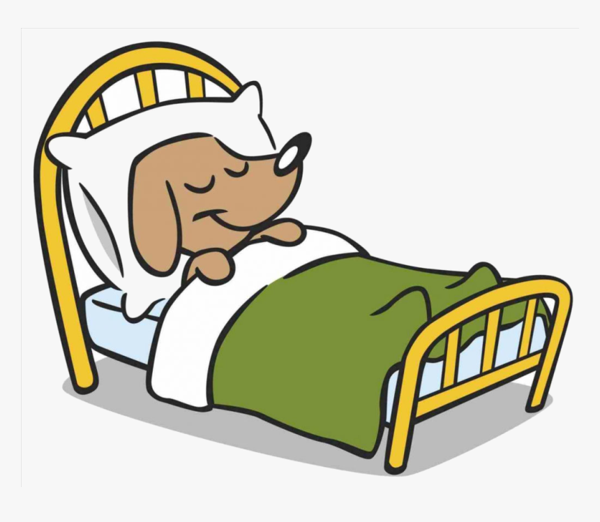 Bed Fabulous Clip Art Applied To Your Residence Idea - Cartoon Dog Sleeping In Bed, HD Png Download, Free Download
