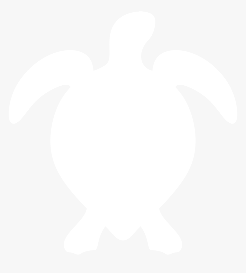 Sea Turtle Silhouette By Paperlightbox - White Turtle Silhouette, HD Png Download, Free Download