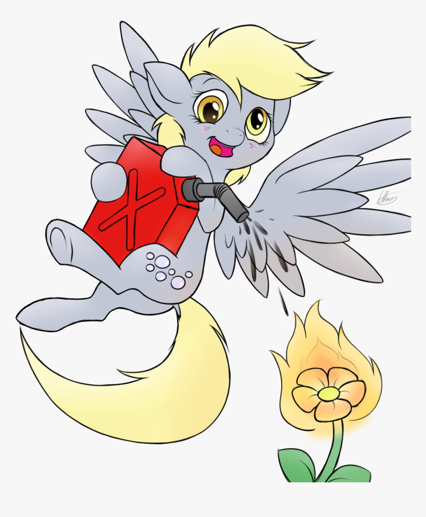 Ethaes, Derpy Hooves, Fire, Flower, Gasoline, Jerry - Cartoon, HD Png Download, Free Download