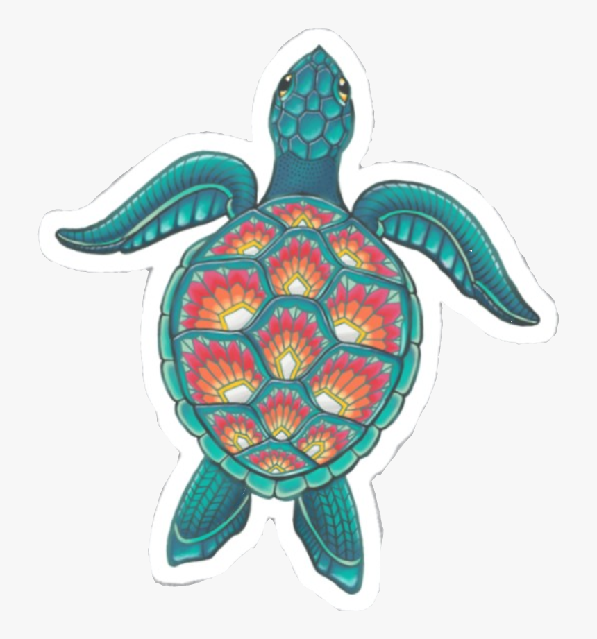 Clip Art Vscoart Sticker By Orenzyl - Mandala Turtle Sticker, HD Png Download, Free Download