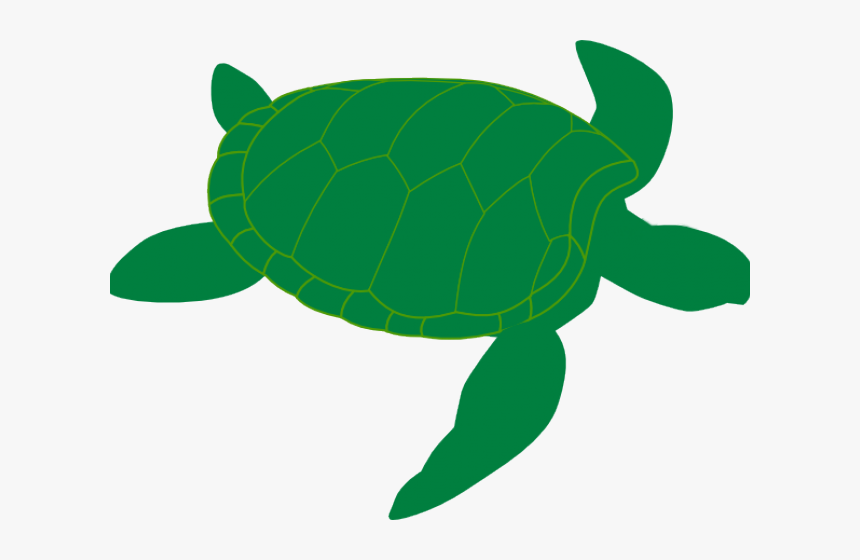 Transparent Hawaiian Sea Turtle Clipart - Sea Turtle Silhouette Green, HD Png Download, Free Download