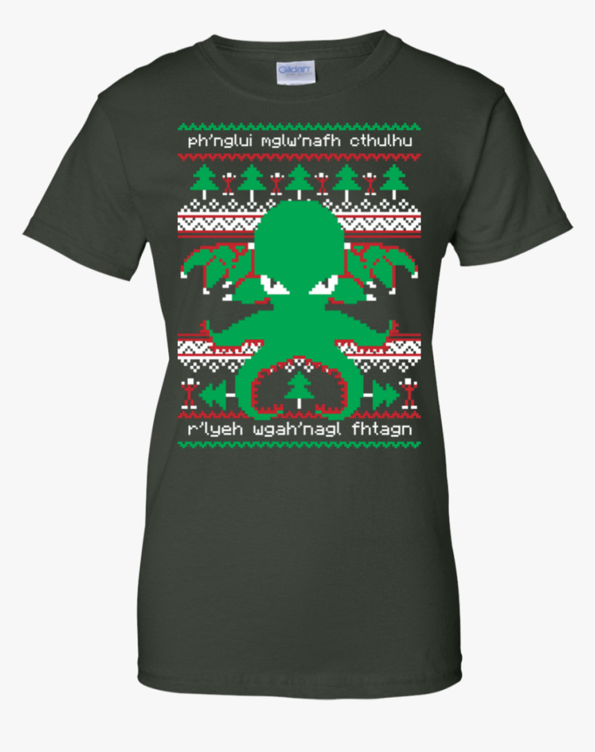 Cthulhu Cultist Christmas Tees/hoodies/tanks , Png - Cthulhu Ugly Xmas Sweater, Transparent Png, Free Download