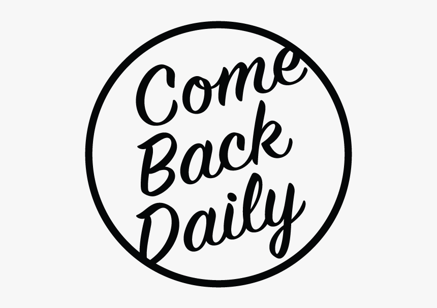 Comebackdaily Logo Outline - Come Back Daily Logo, HD Png Download, Free Download