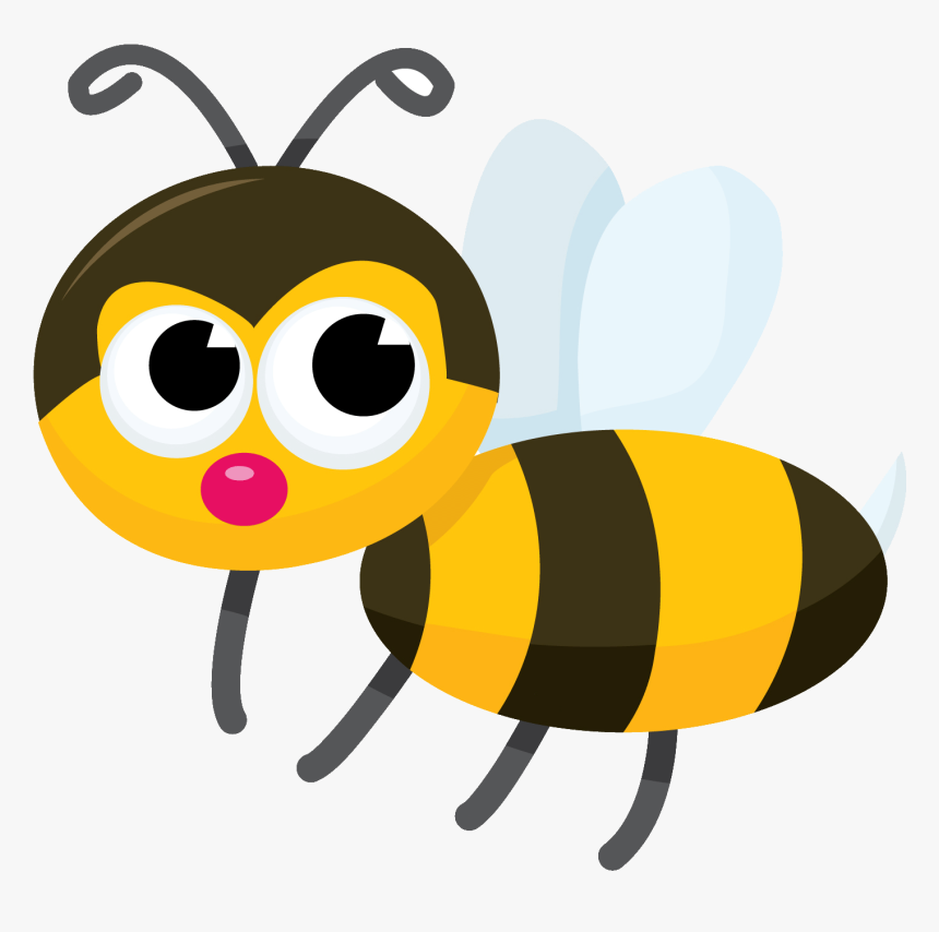 Bee Bumble Cute Clip Art Love Bees Cartoon More Transparent - Bumble Bee, HD Png Download, Free Download