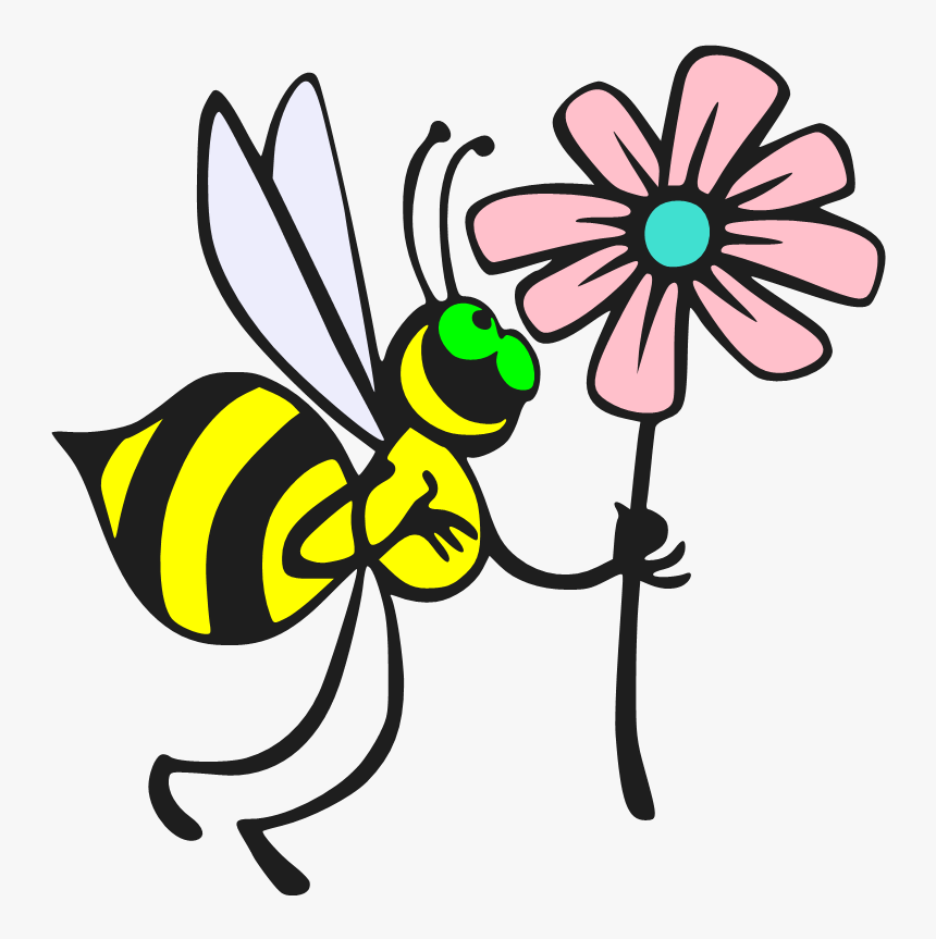 Inchworm,cute Bee, Dragonfly - Cartoon Sring Picters Line Drawing, HD Png Download, Free Download