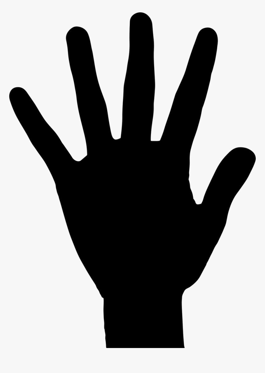 Praying Hands Drawing Clip Art - Transparent Silhouette Hand Clipart, HD Png Download, Free Download