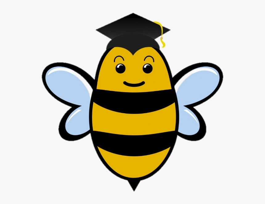 Cute Bumblebees , Png Download - Bee With A Graduation Cap, Transparent Png, Free Download