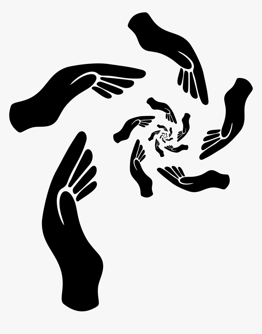 Hands Silhouette Vortex Clip Arts - Hands Silhouette Png, Transparent Png, Free Download