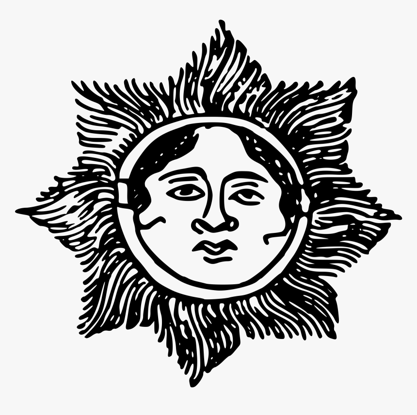 Face In The Sun Clip Arts - Sun Face Png, Transparent Png, Free Download