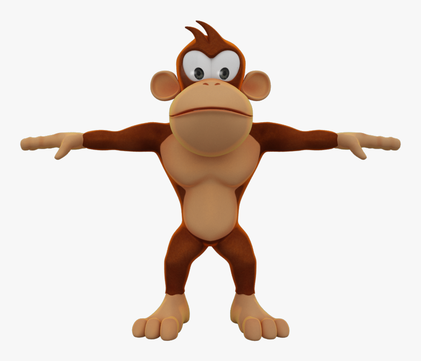 Cartoon Monkey Model 3d Model - Monkey 3d Model Free Download, HD Png Download, Free Download