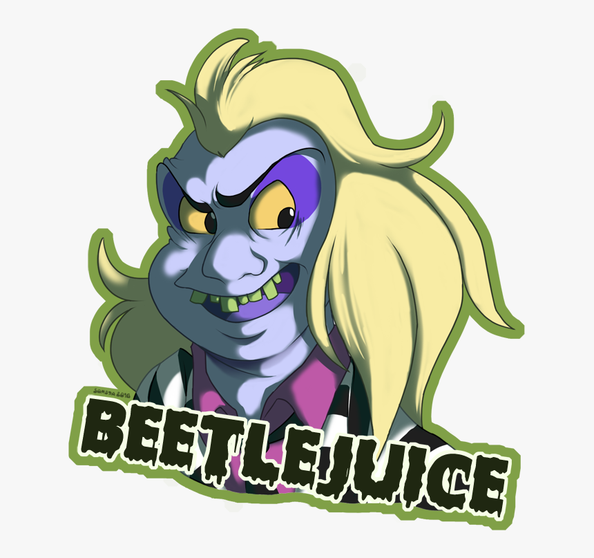 Badge Trade- Beetlejuice - Cartoon, HD Png Download, Free Download