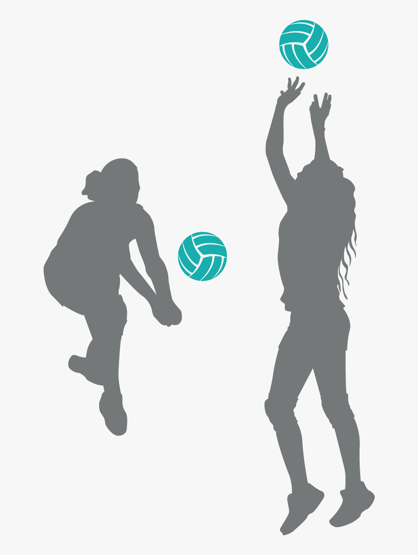 Female Player Silhouette Volleyball Setter Silhouette, HD Png Download, Free Download