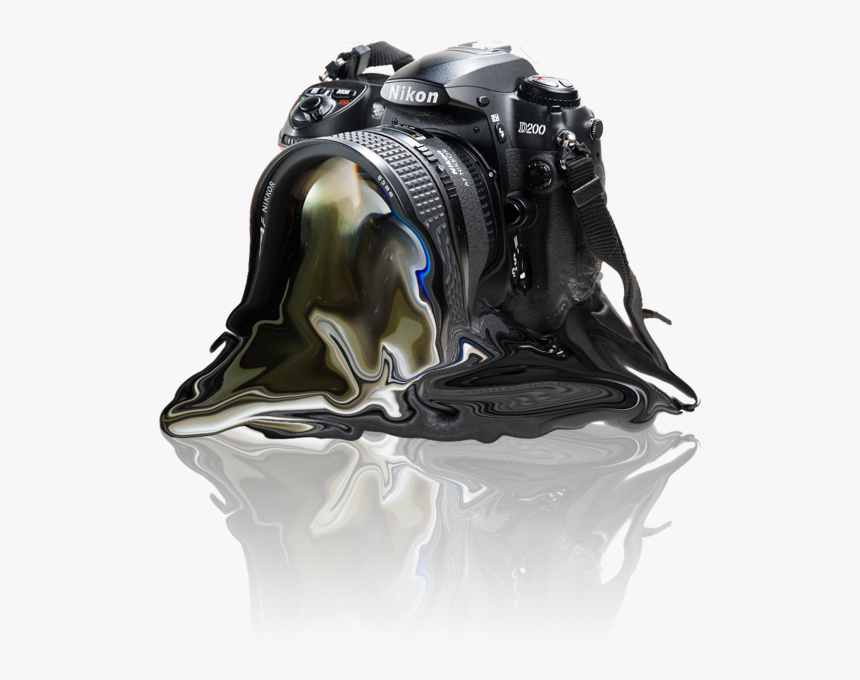 Melting Nikon Camera - Melting Camera Photoshop, HD Png Download, Free Download