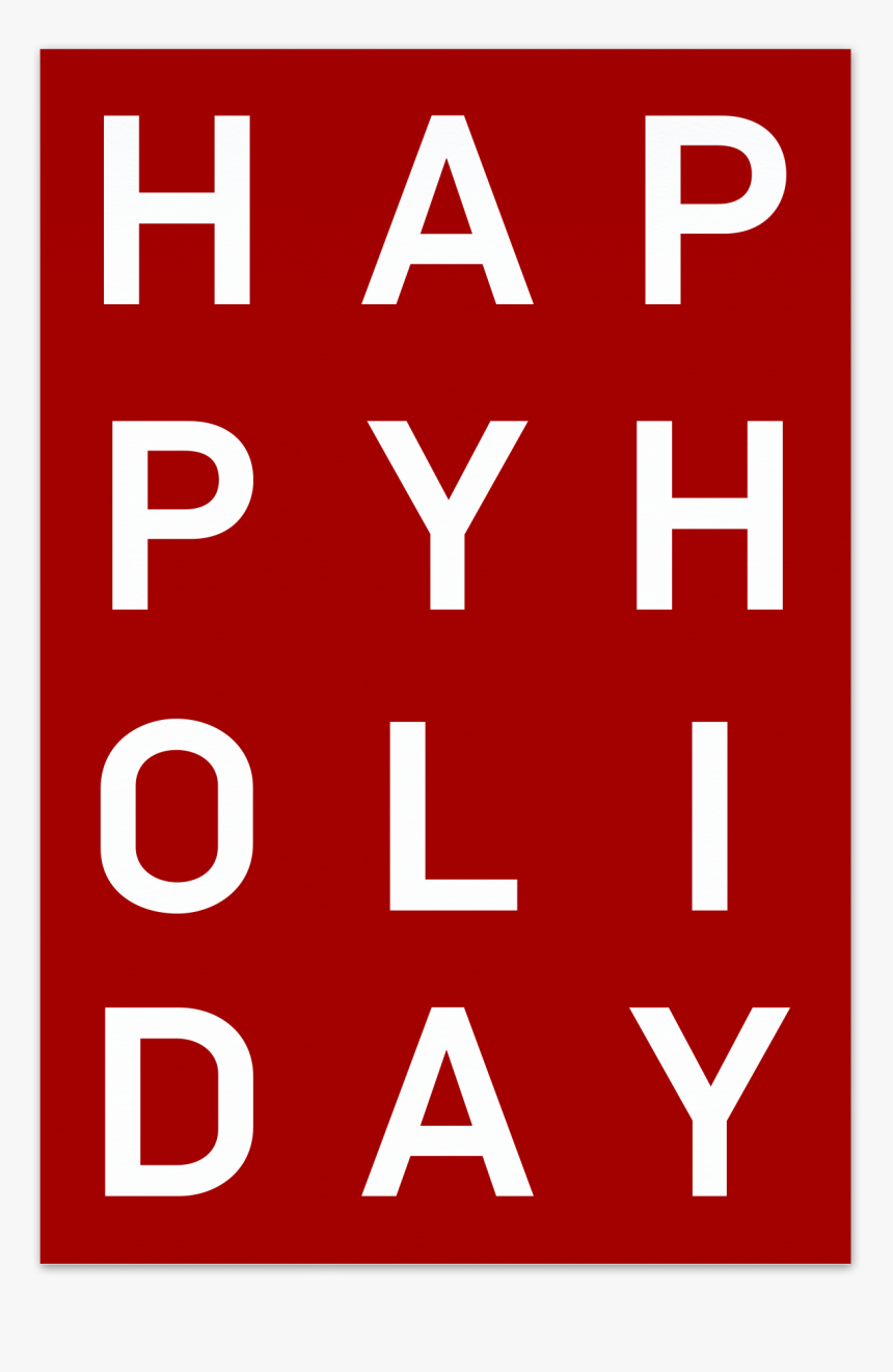 Happy Holiday  red Christmas Card - Symmetry, HD Png Download, Free Download