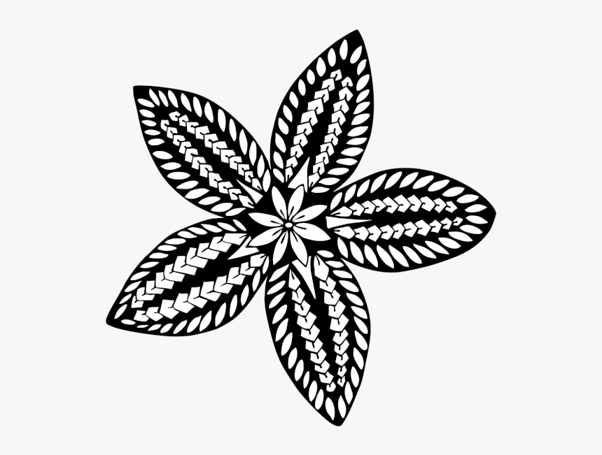 Image 4 Of - Polynesian Tribal Flower Tattoo, HD Png Download, Free Download