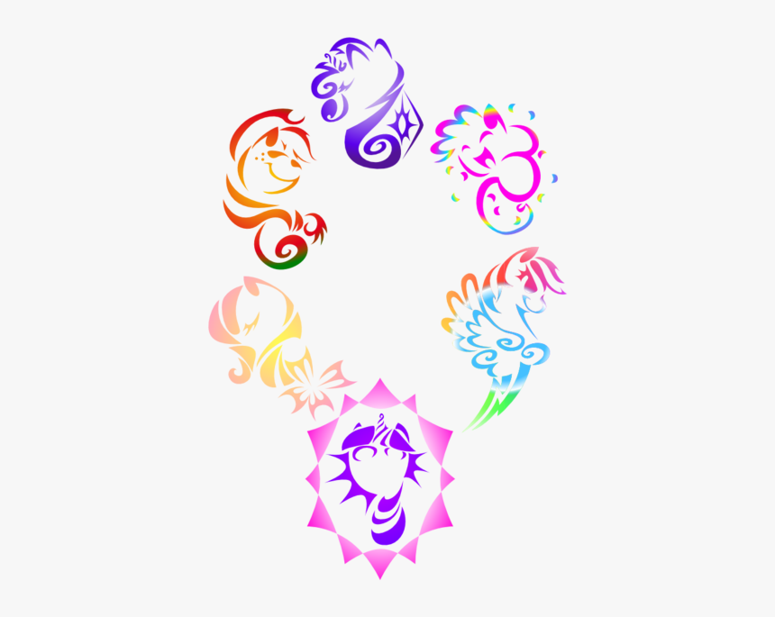 Colorful Tribal Tattoo Designs - My Little Pony Tribal, HD Png Download, Free Download