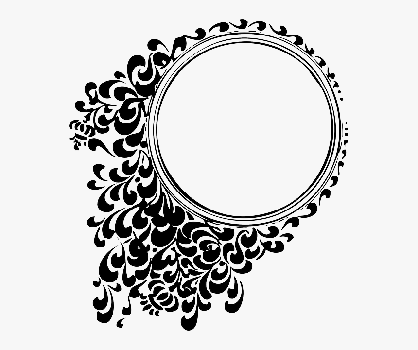 Decorative, Mirror, Round, Circle, Patterns - Circle With Design Png, Transparent Png, Free Download