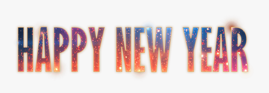 Happy New Year Fireworks Text Transparent Png, Png Download, Free Download