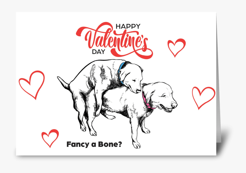 Funny Dog Valentines Card Greeting Card - Illustration, HD Png Download, Free Download