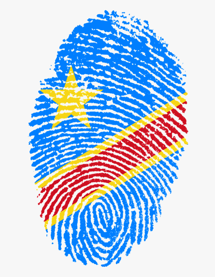 Congo Flag Fingerprint Country Transparent Png Images - Congo Flag Fingerprint, Png Download, Free Download