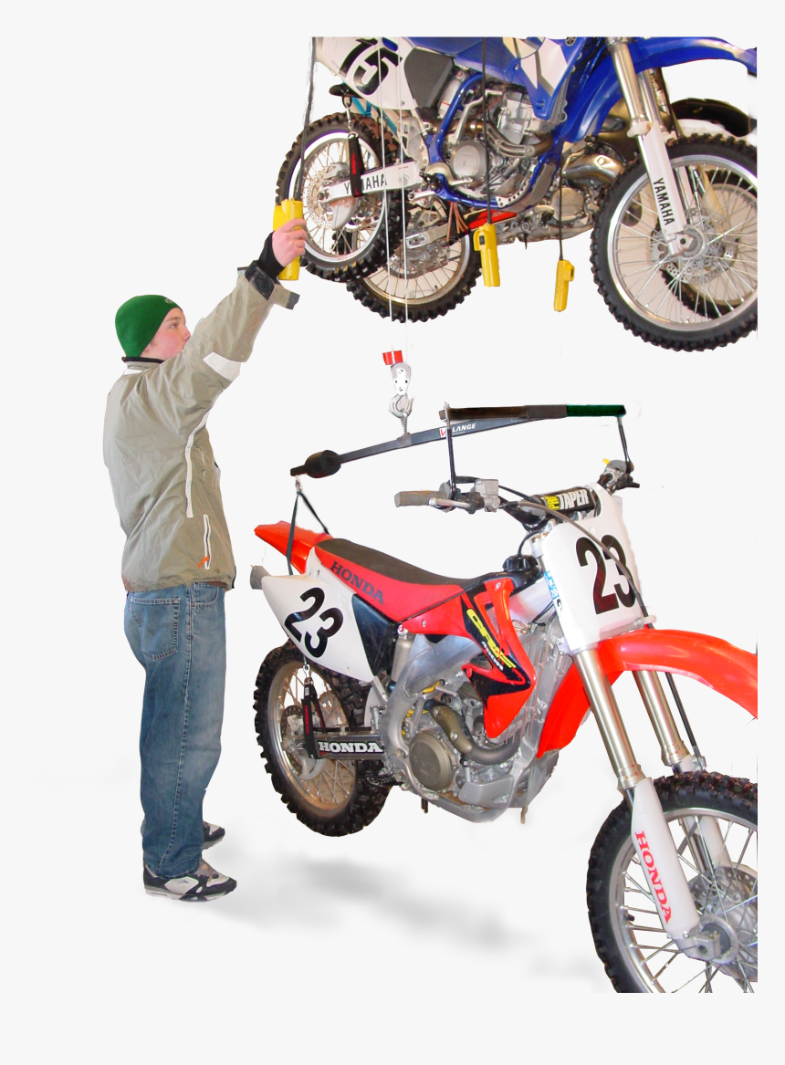 Hoist A Bike Mx Motorcycle With Electric Hoist - Hoist A Bike, HD Png Download, Free Download
