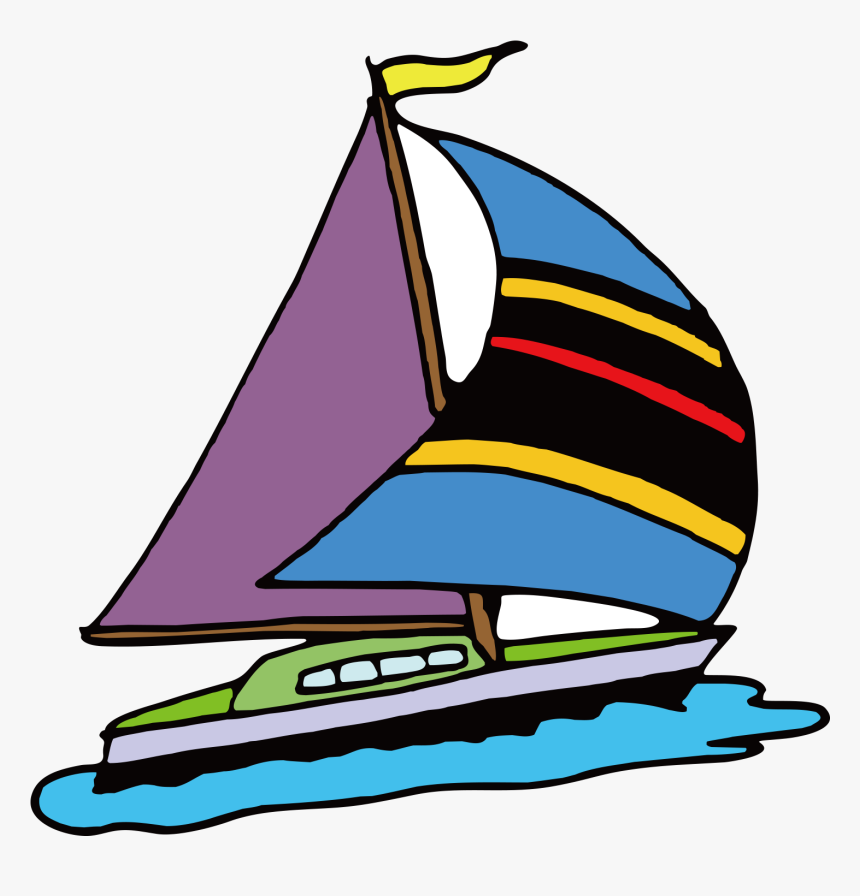 Sailing Ship Clip Art - Sailboat Transportation Clipart, HD Png Download, Free Download