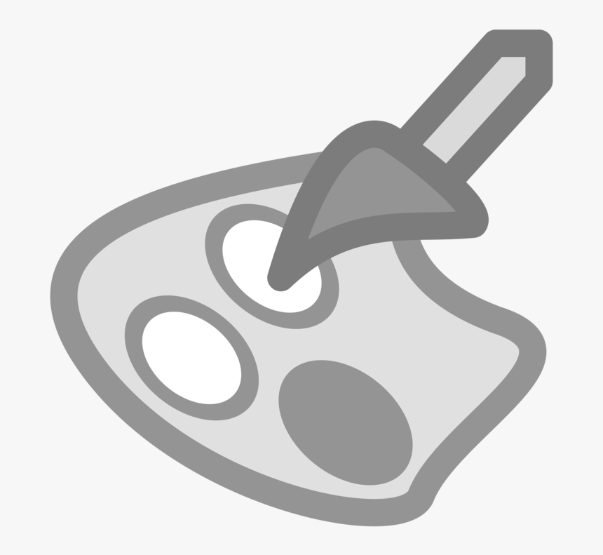 Symbol,black And White,palette - Paintbrush, HD Png Download, Free Download