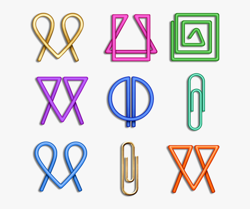 Paper Clips, Office, Clip, Binder, Business, Colorful, HD Png Download, Free Download