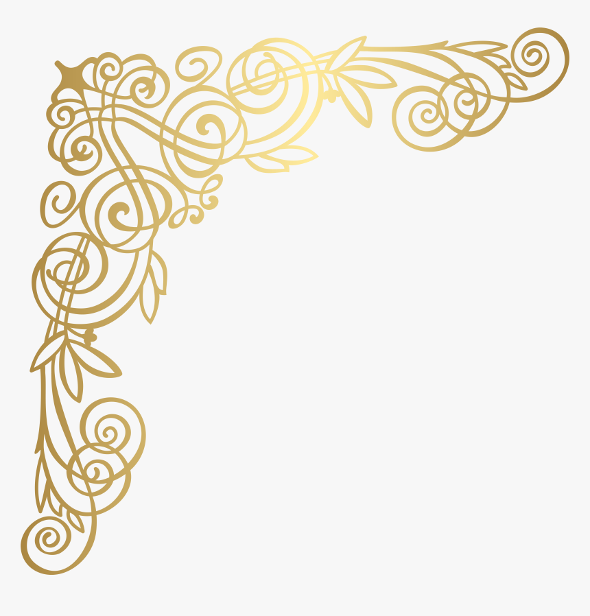 Golden Deco Corner Png Clip, Transparent Png, Free Download