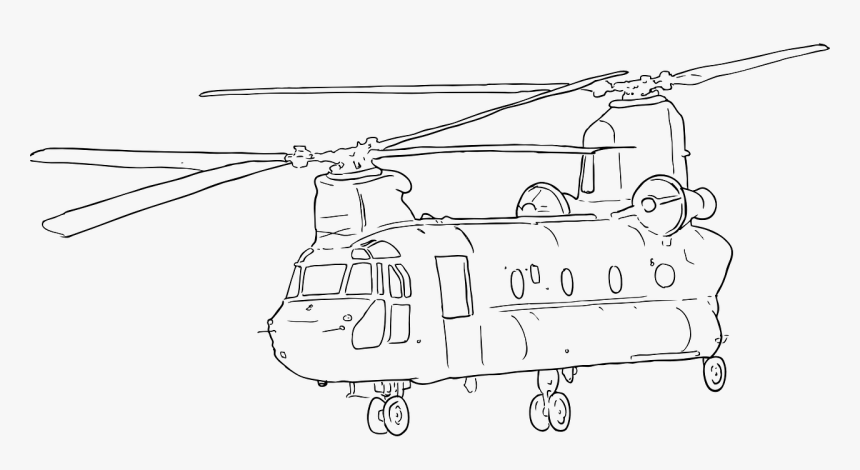 Chinook Helicopter Coloring Pages, HD Png Download, Free Download