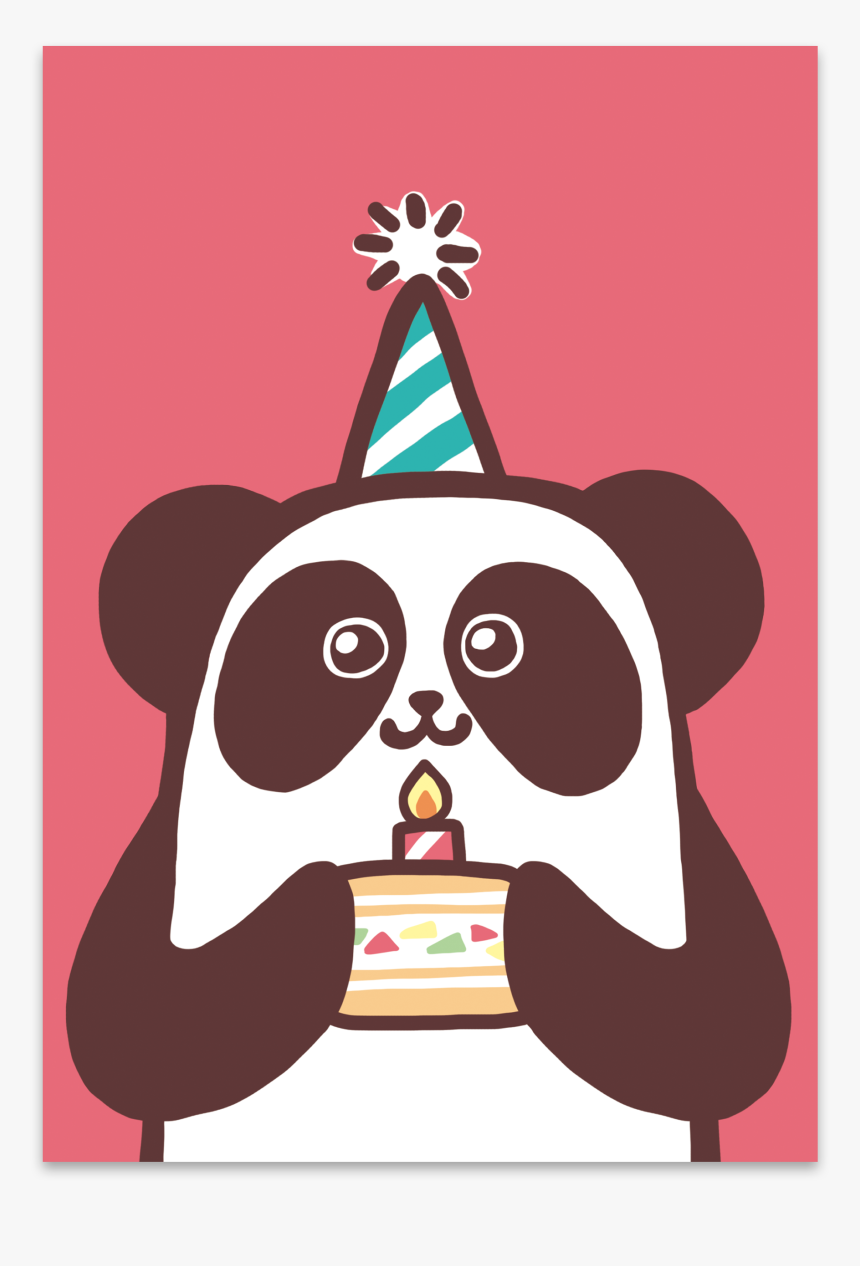 Happy Birthday Pink Panda - Cartoon, HD Png Download, Free Download