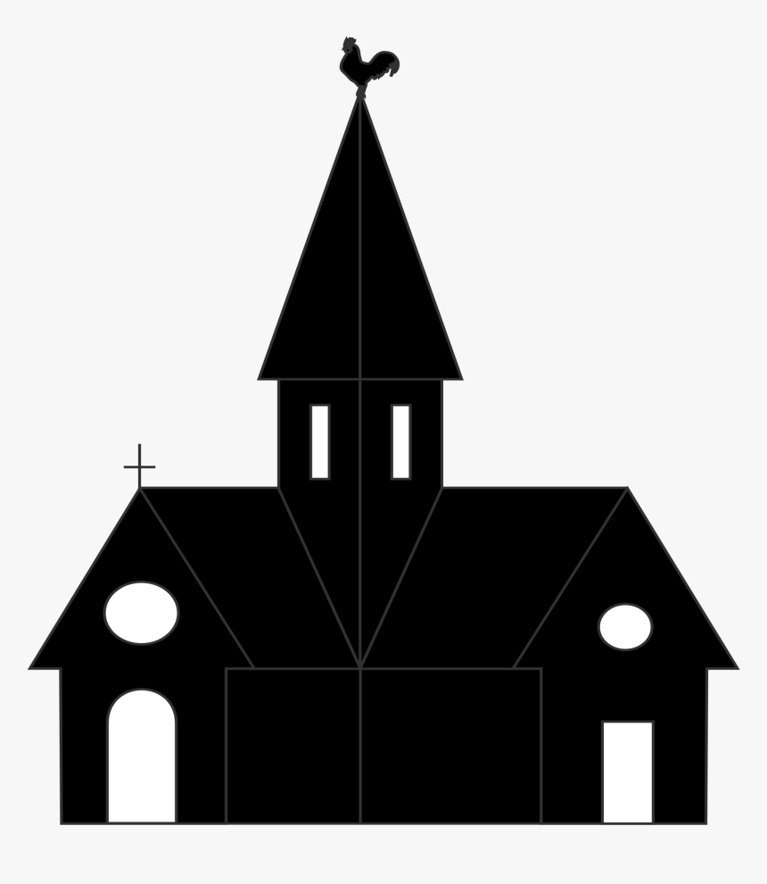 Clip Art Black And White Church Pictures - Church Silhouette Clipart, HD Png Download, Free Download