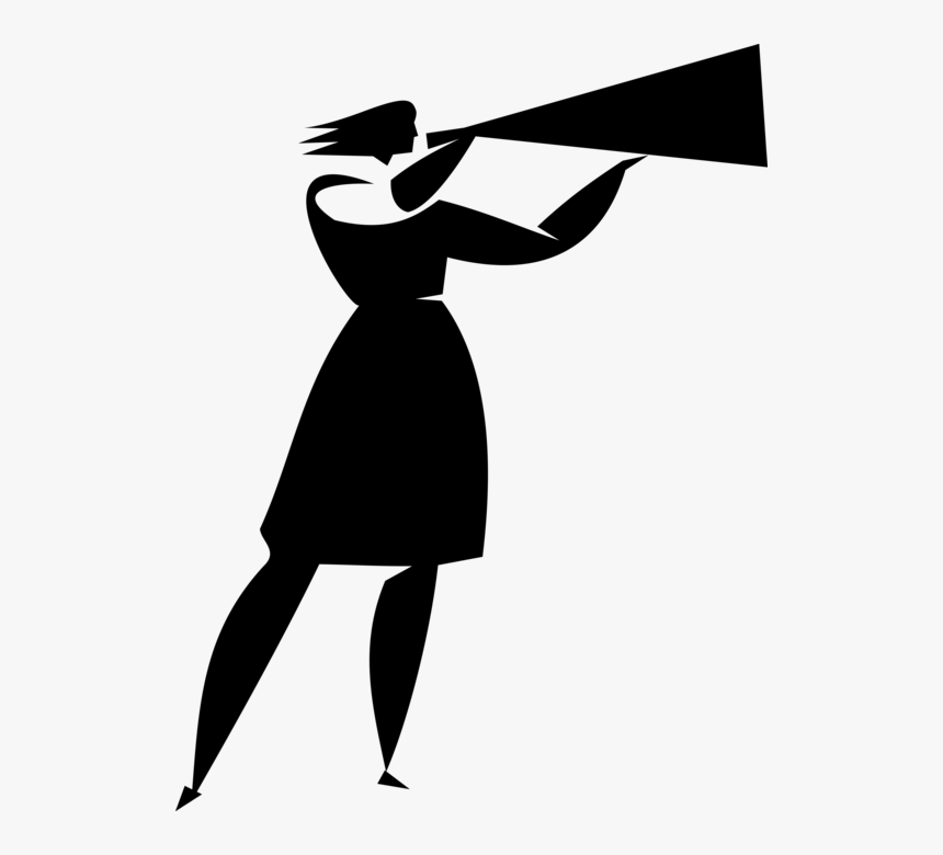 Megaphone Vector Person - Pessoa Falando No Megafone, HD Png Download, Free Download