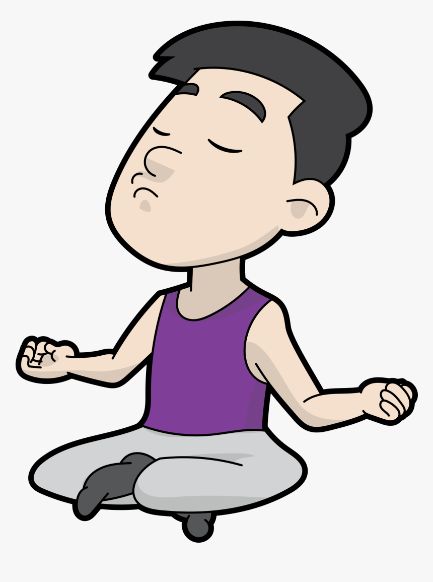 Clip Art Svg Free Stock - Cartoon Pictures Of Meditation, HD Png Download -...