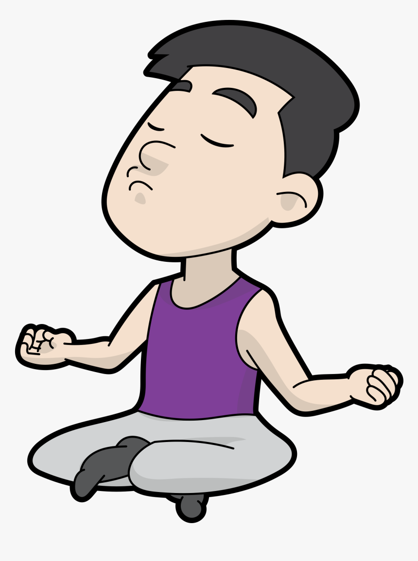 Clip Art Svg Free Stock - Cartoon Pictures Of Meditation, HD Png Download, Free Download