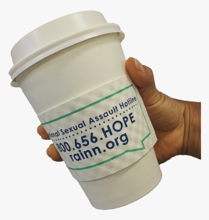 Holding Coffee Cup With Rainn Coffee Sleeve, National - Hands Coffee Cup Png, Transparent Png, Free Download