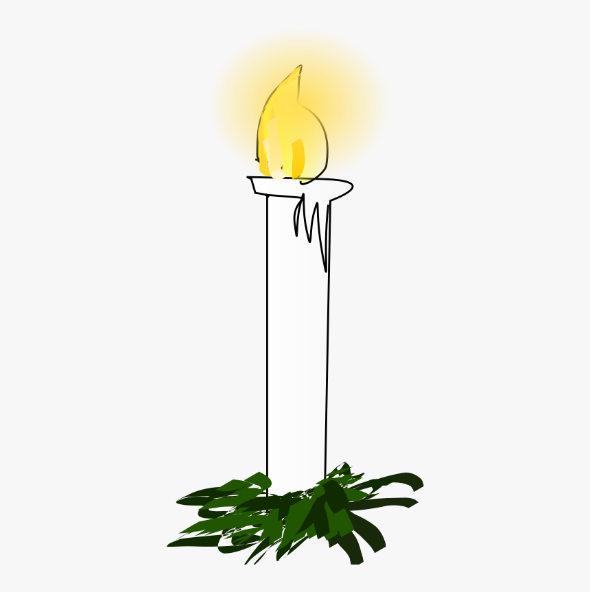 Plant,flora,leaf - Candle For Baptism Clip Art, HD Png Download, Free Download