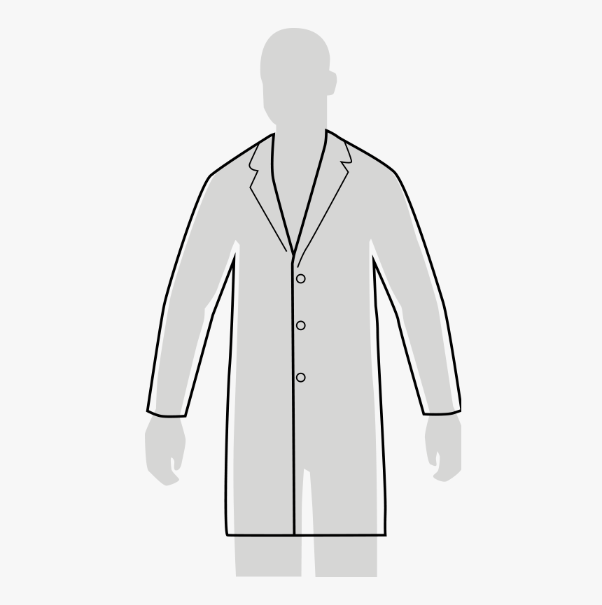 Mens Slim Fit Lab Coat Fit - Cardigan, HD Png Download, Free Download