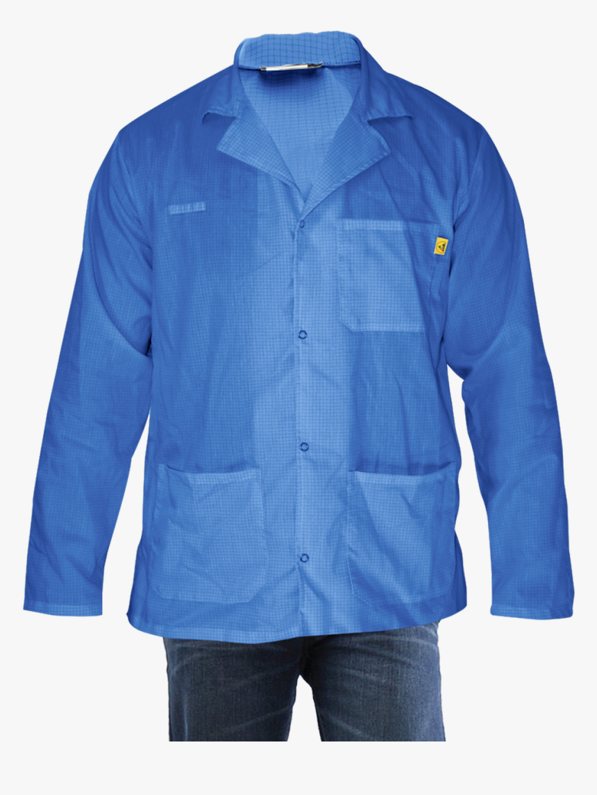 Get Esd Poly/cotton Lab Coats, Snap Cuff, Royal Blue, - Pocket, HD Png Download, Free Download