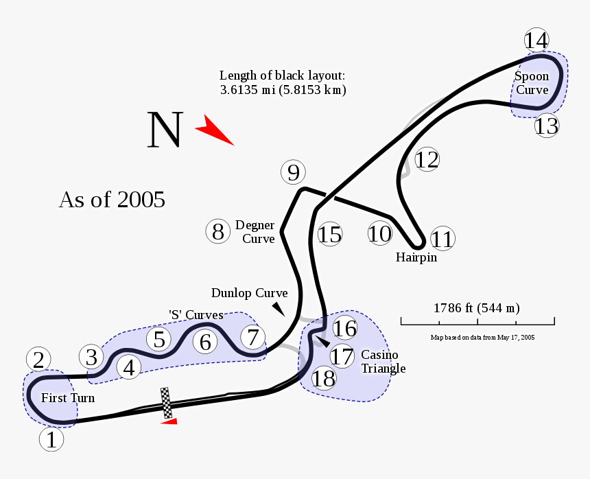 Suzuka Map From Wikipedia - Real Racing 3 All Tracks, HD Png Download, Free Download