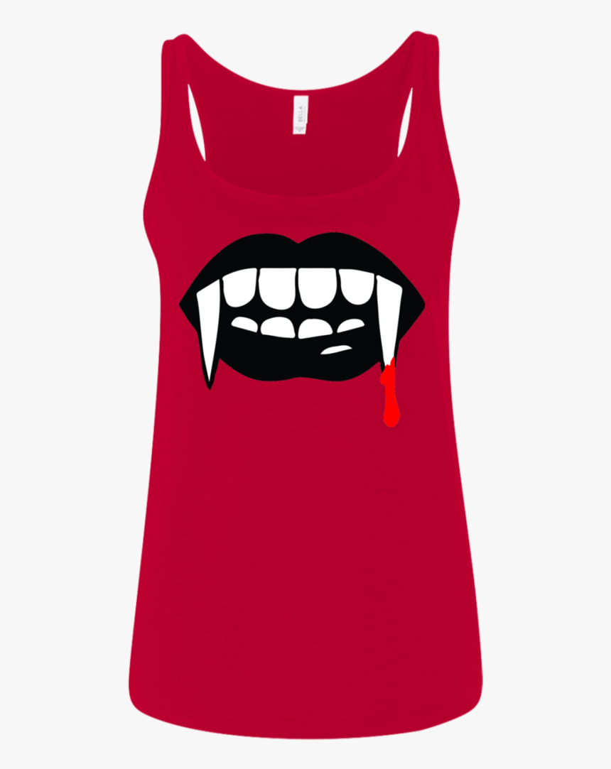 Black Vampire Fangs Halloween Ladies" Tank Pink S ", HD Png Download, Free Download