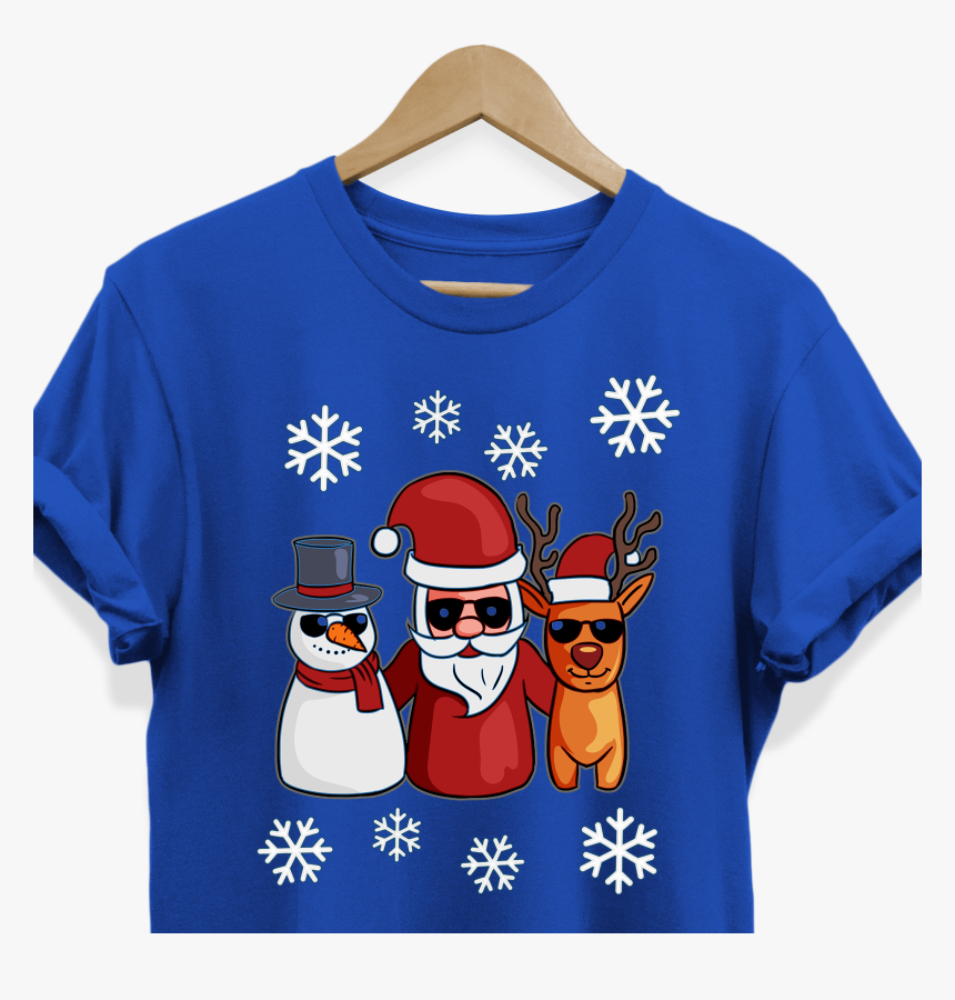 Snowman Santa Reindeer Tee Shirt For Men Women Boys - Breath Of The Wild Shirt, HD Png Download, Free Download