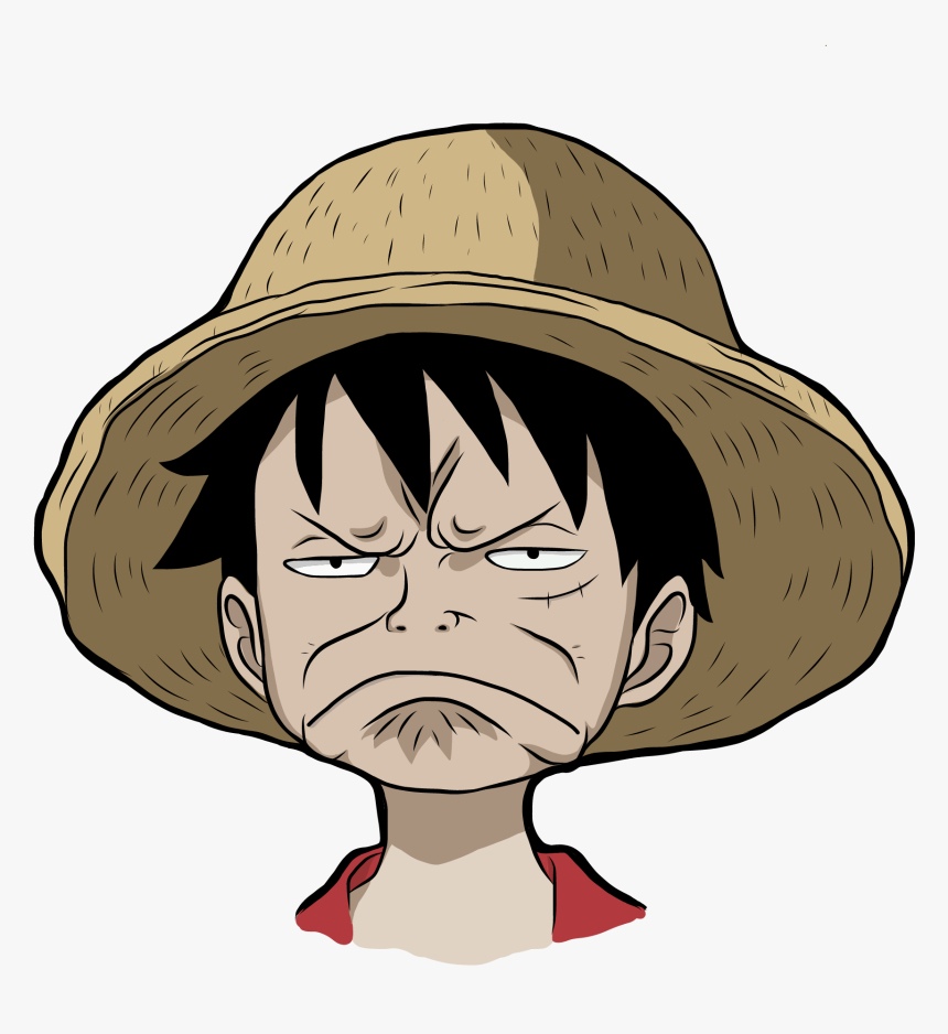 One Piece Luffy Disappointed Face, HD Png Download - kindpng