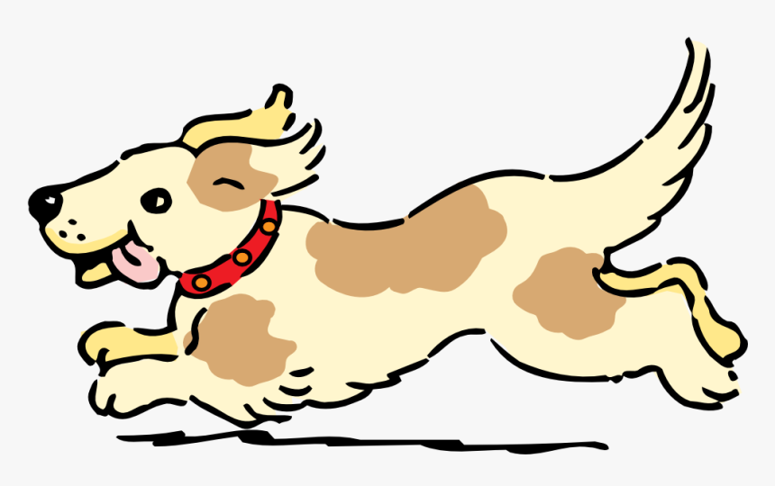Dog Clipart Little Happy - Dog Run Clip Art, HD Png Download, Free Download